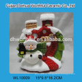 Handmade cerâmica indoor decoração de Natal com design de boneco de neve